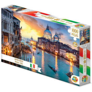 Quebra Cabeça Veneza 1000 Peça Ggb Brinquedos Puzzle Paisagem Pontos