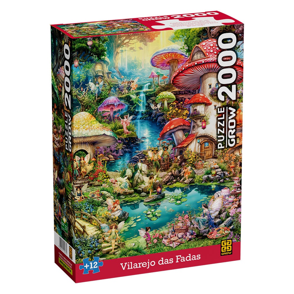 Quebra-Cabeça Vilarejo das Fadas 2000 Peças Grow 4573 — Brinquedos