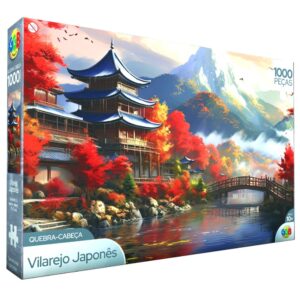 Quebra Cabeça Vilarejo Japonês 1000 Peças Ggb Brinquedo Puzzle