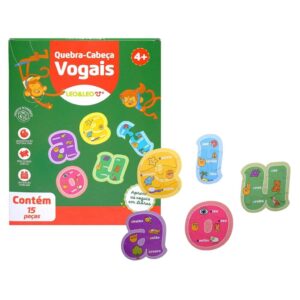 Quebra-Cabeça Vogais 15 Peças Caixa Leo&Leo Leonora 10642