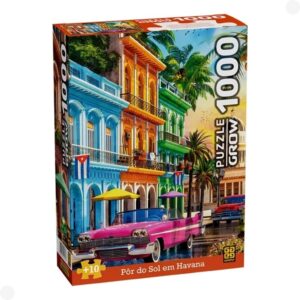 Quebra-Cabeças Por do Sol em Havana 1000 Peças 04571 Grow