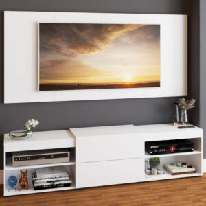 Rack com Painel para TV até 60 Polegadas Roma 1 Porta 2 Prateleiras