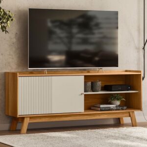 Rack para TV Até 65 Polegadas Aurum 1 Porta 1 Prateleira Nature Off
