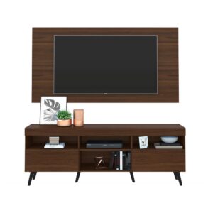 Rack Retrô com Painel e Suporte para TV até 65″ Multimóveis Flórida