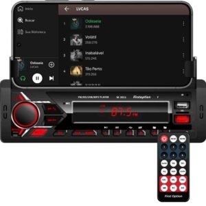 Rádio MP3 Player Som Automotivo Bluetooth Universal Suporte para