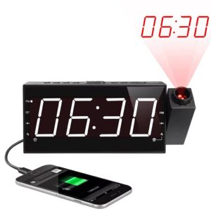 Rádio Relógio FM com Projetor e Alarme Bivolt 110v 220v Lelong — TV e Vídeo