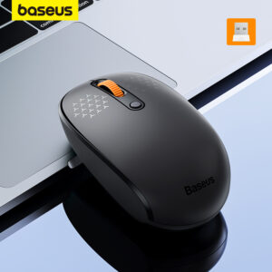 Rato Baseus F01A Silent Mouse Com 2.4GHz Óptico Ergonômico Para Jogos