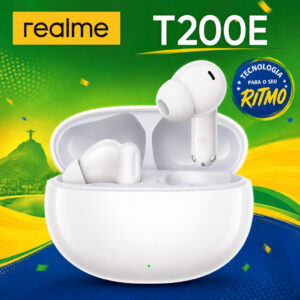 Realme Buds T200 E–Fone Sem Fio Bluetooth 5.4, Fone De Ouvido, IPX4
