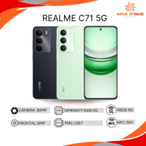 Realme C71 5G, Versão global, 256GB 128 e 6 8GB RAM, Processador