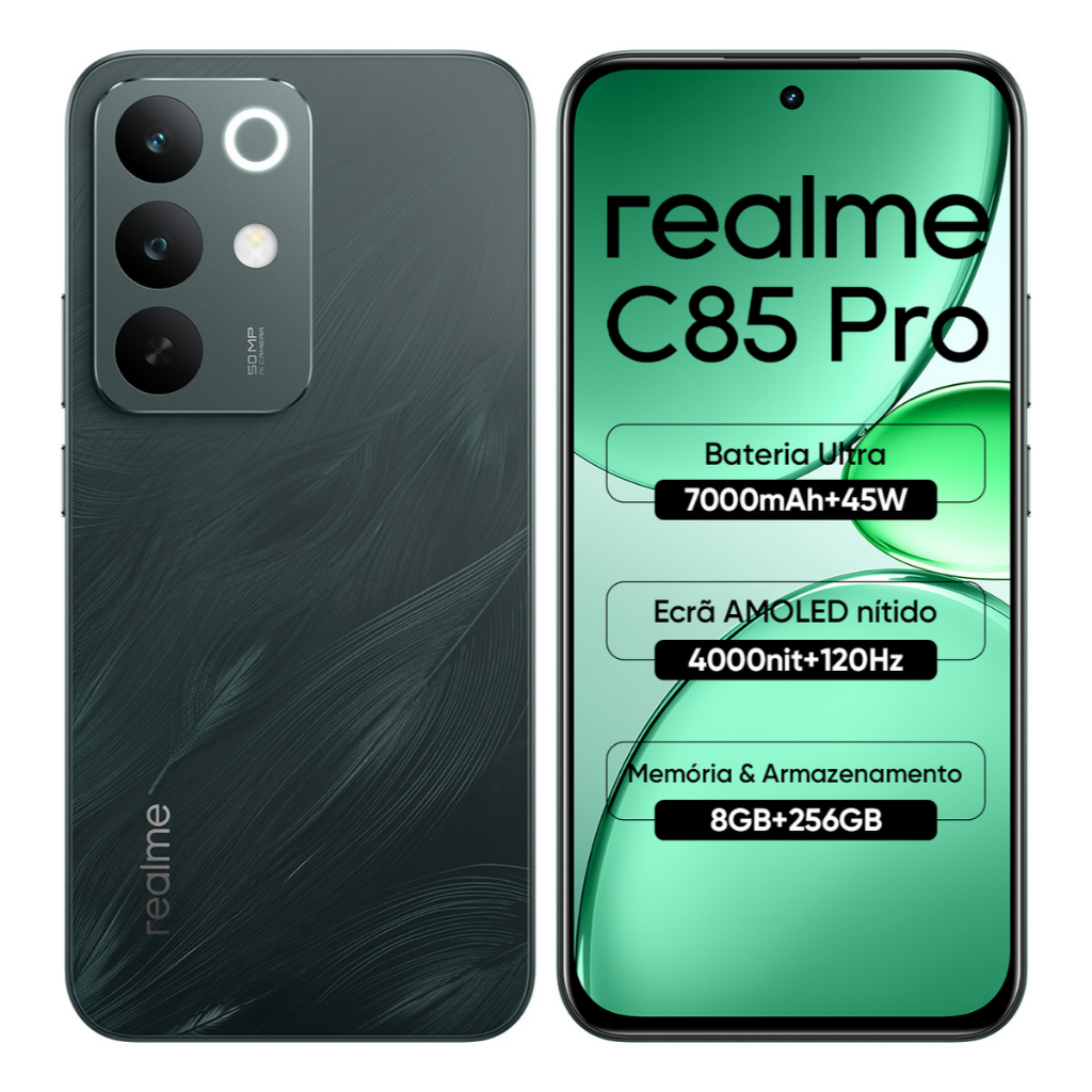 Realme C85Pro 8+256GB Smartphone Celular Versão Global Bateria 70mAh — Celulares e Acessórios