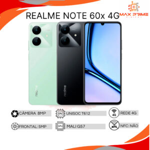 Realme Note 60X 4G, 64GB 3GB RAM, 128GB 4GB RAM Processador Octacore