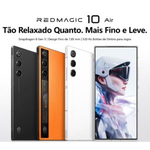 Redmagic 10 Air 520Hz celular gamer 12 16GB+256 512GB, Fino de
