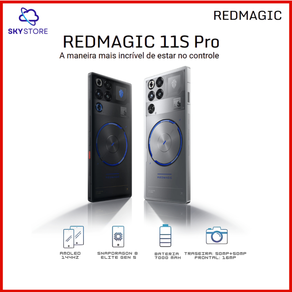 Redmagic 11S Pro 5G, Versão Global, Bateria 7.500mAh, Processador — Informática