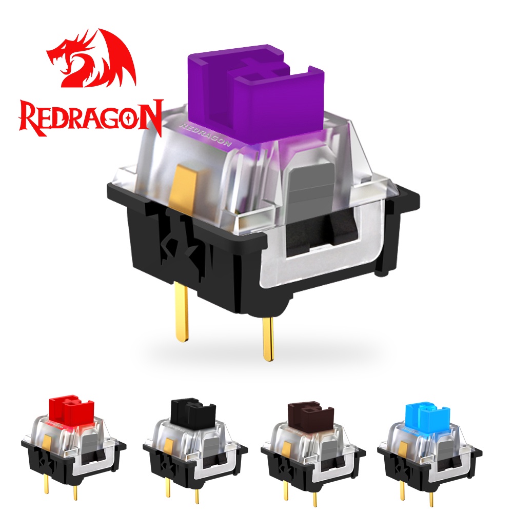 Redragon SMD RGB MX Interruptor 3Pin Clicky Linear Tátil Silenciosa — Informática