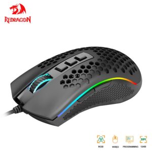 Redragon Storm M808 Mouse Gamer RGB com fio USB 12400 DPI mouses