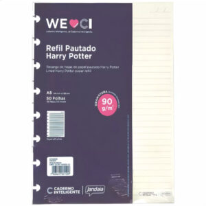 Refil 50 Folhas Caderno Inteligente A5 14x20cm Harry Potter