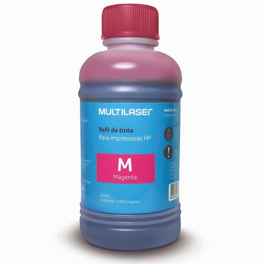 Refil de Tinta para Impressoras 250ml Magenta Multilaser