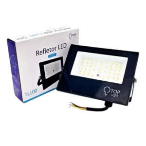 Refletor 100W Mini Branco Frio 6500k Projetor Led Holofote a Prova