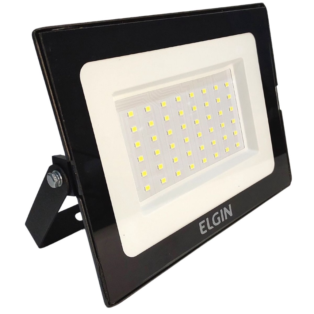 Refletor Projetor LED 50W 6500K Bivolt Branco Frio Holofote Para