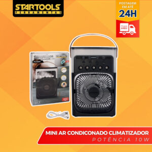 Refrigerador De Ar Ventilador Umidificador Portátil Com Led