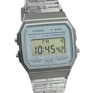 Relógio Casio Digital Unissex Transparente Fumê
