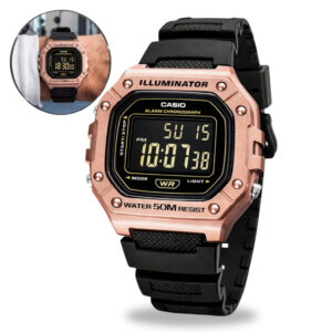 Relógio Casio Masculino Digital Quadrado Esportivo Preto Rosé