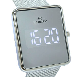 Relógio Champion Feminino Digital Led Branco Prateado CH40080S
