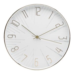 Relógio de Parede Modern 30,5cm Plástico Branco Wolff para Sala