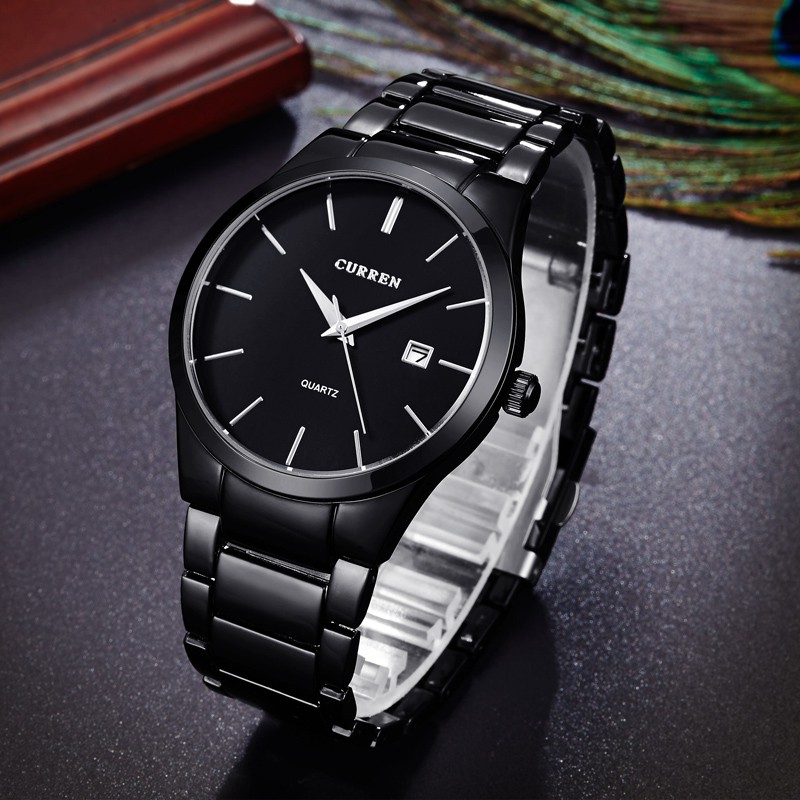 Relógio De Pulso Masculino De Quartzo Curren Com Calendário 8106 X