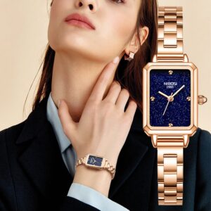 Relógio De Pulso Nibosi Para Mulheres E Senhoras Com Pulseira De