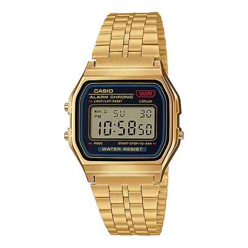 Relógio Digital Feminino Dourado Casio Original Vintage A Prova
