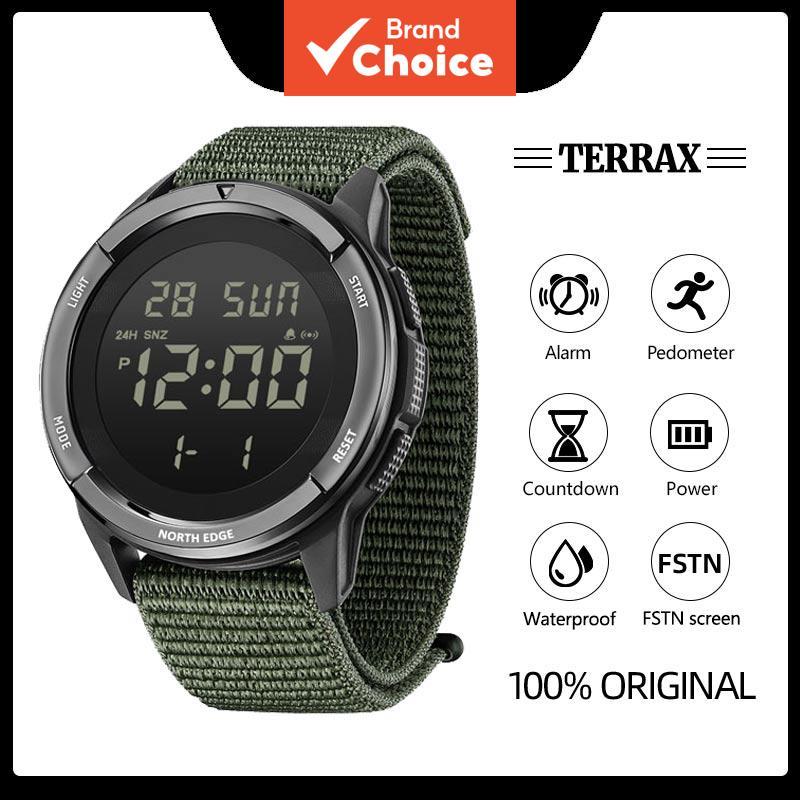 Relógio Digital Masculino Terrax North Edge 50M À Prova D'água Para