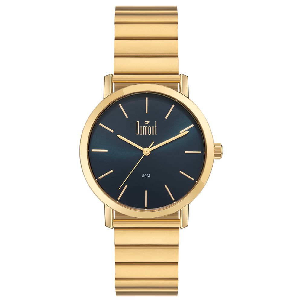 Relógio Dumont Masculino Traveller Dourado DU2035MPA 4A