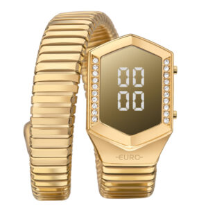 Relógio Euro Feminino Serpentes Dourado EUBJT011AB 5D