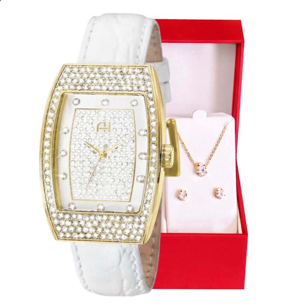 Relógio Feminino Anaógico Ana Hickmann Dourado com Pulseira de Couro — Relógios e Óculos