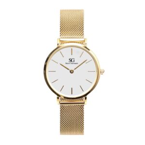 Relógio Feminino Dourado Saint Germain Chelsea Gold 32mm Fundo Branco