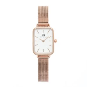 Relógio Feminino Quadrado Square Nolita Rosé Gold Fundo Branco