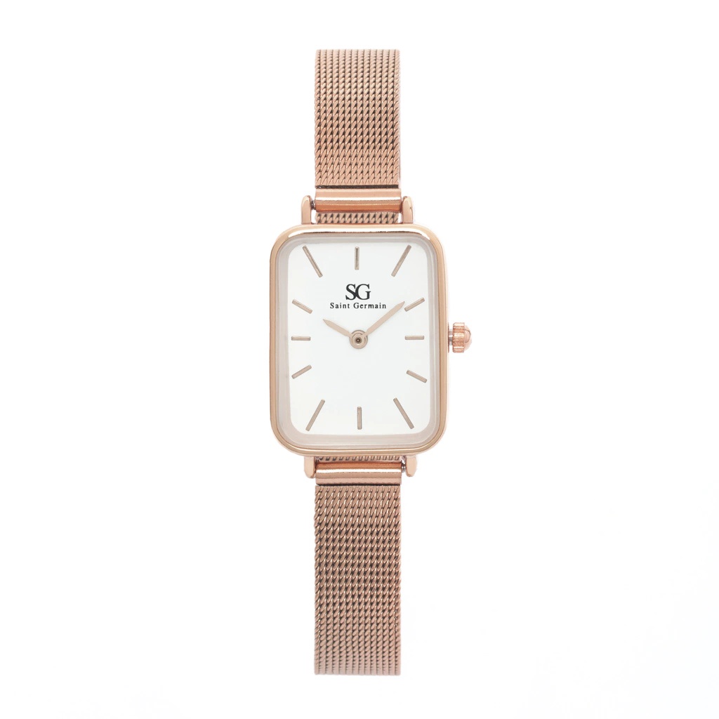 Relógio Feminino Quadrado Square Nolita Rosé Gold Fundo Branco