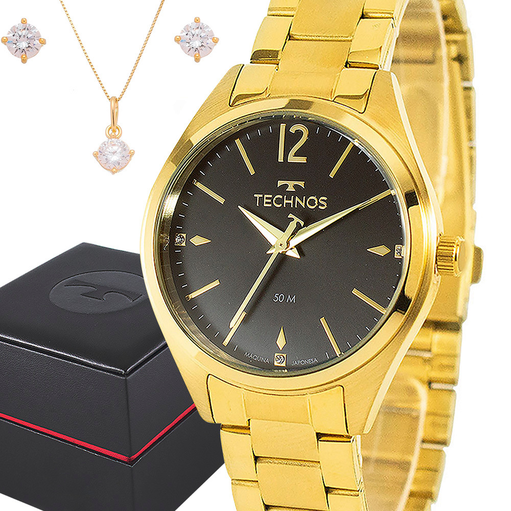 Relógio Feminino Technos Dourado Garantia 1 Ano Prova Dágua — Relógios e Óculos
