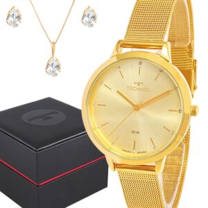 Relógio Feminino Technos Dourado Prova Dágua Top Original