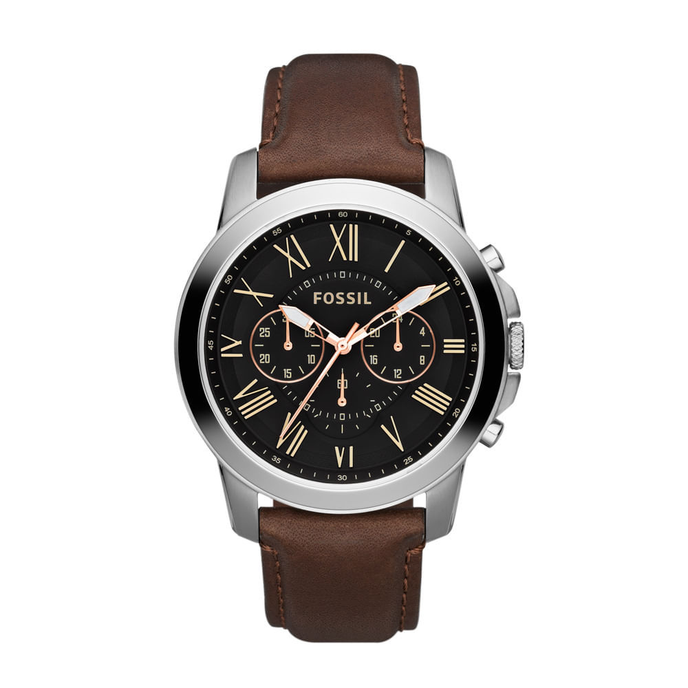Relógio Fossil Masculino Grant Prata Z — Relógios e Óculos