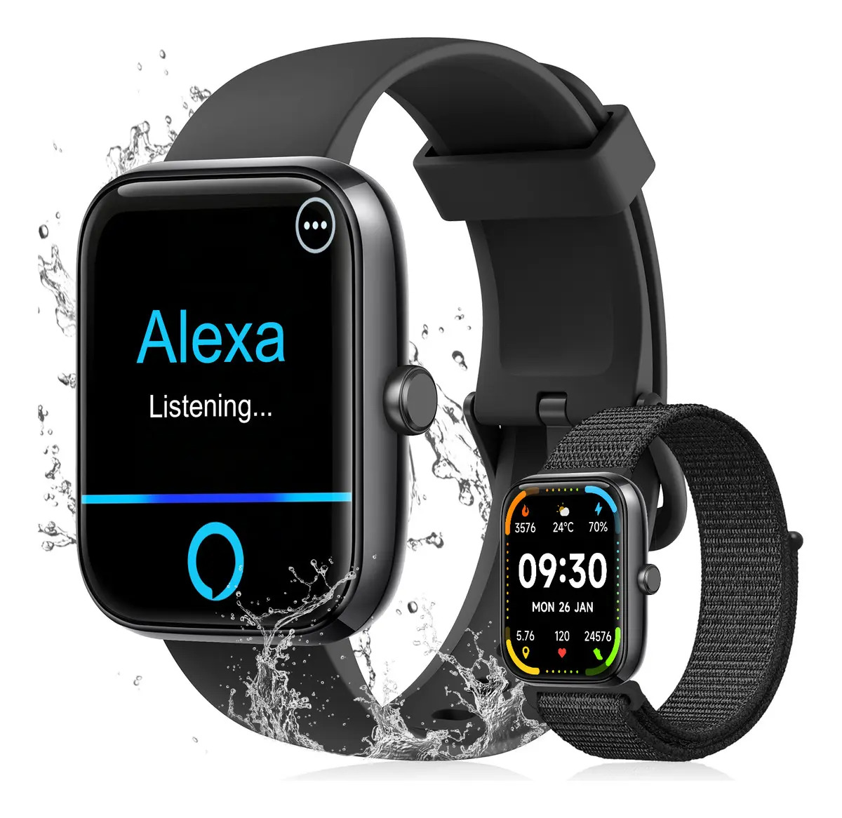 Relógio Inteligente Smartwatch Alexa Chamadas Novante Masculino — Smartwatch e Wearables