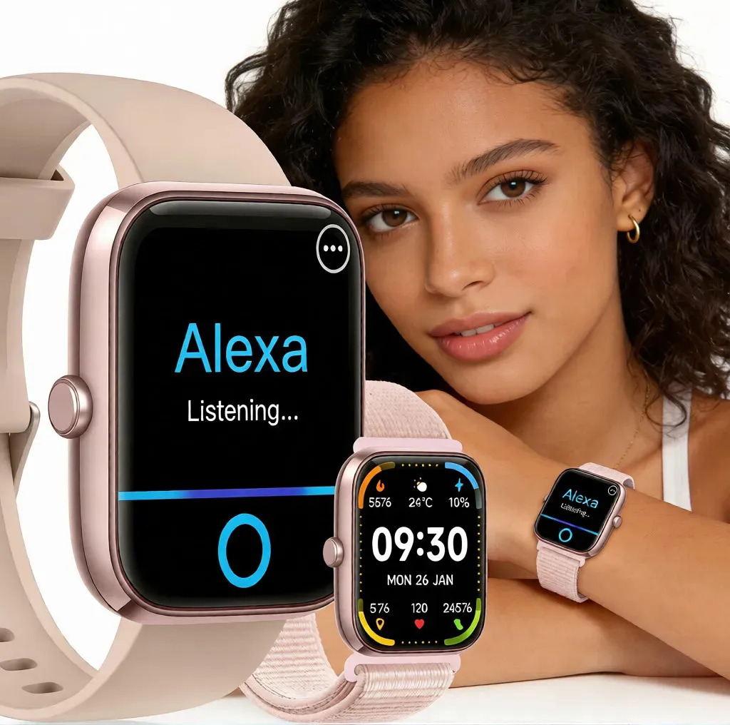 Relógio Inteligente Smartwatch Alexa Chamadas Novante Masculino — Smartwatch e Wearables