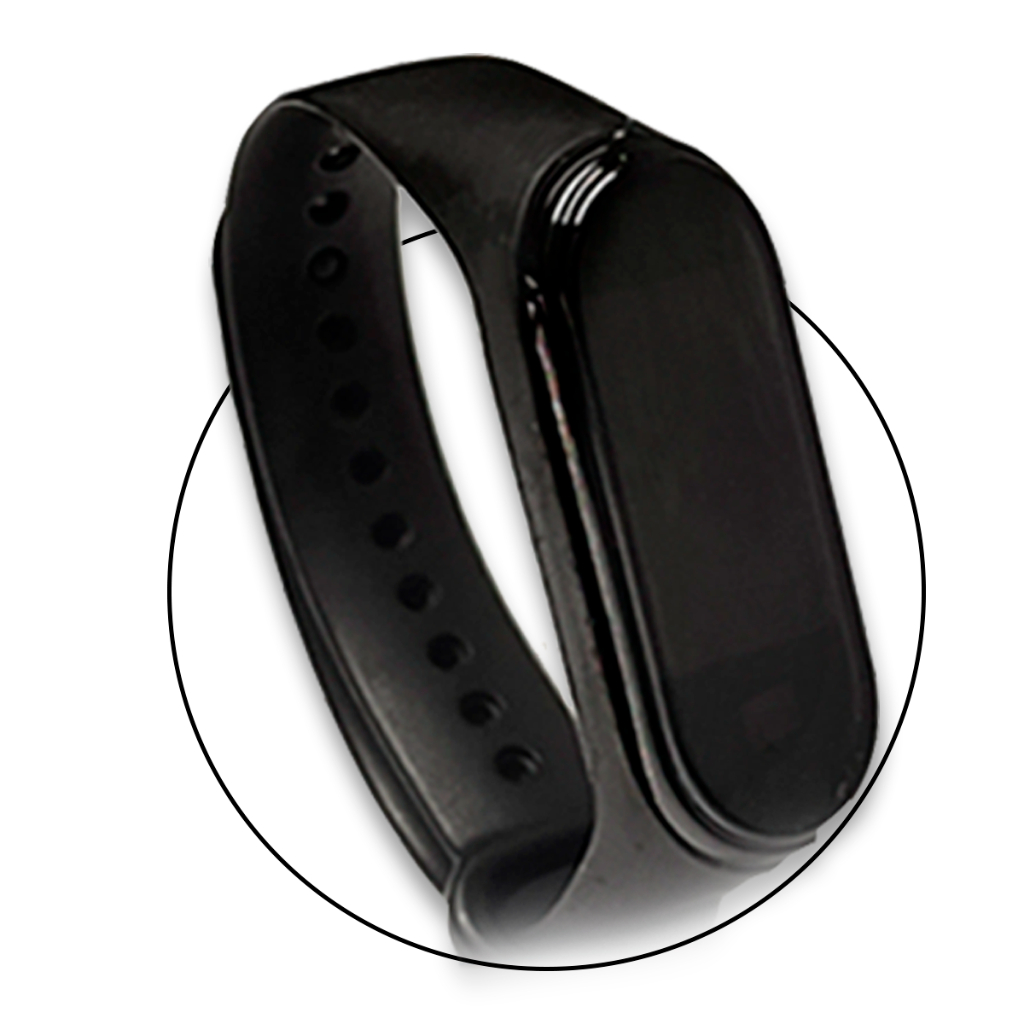 Relógio LED Pulseira Preto Confortável Bonito Estiloso Moderno