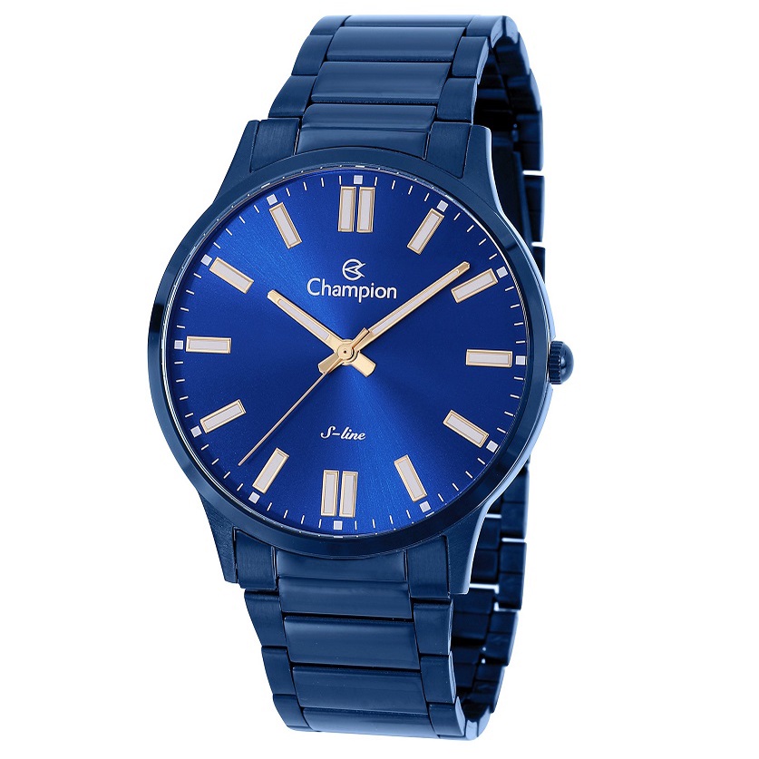 Relógio Masculino Analógico Champion Azul Slim Casual CN21096K