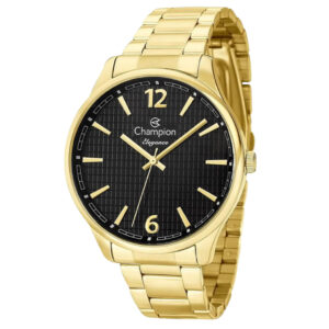 Relogio Masculino Analógico Dourado Champion A Prova D'Água Original