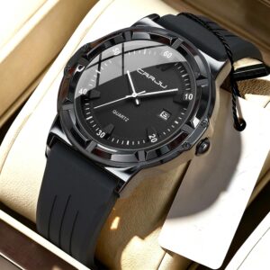 Relógio Masculino Crrju Marca Genuína Moda Pulseira De Silicone À