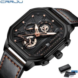 Relógio Masculino Crrju Marca Original Moda Tendência Criativo