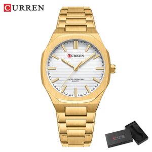 Relógio Masculino Curren Clássico Original Simples Ponteiros Luminoso