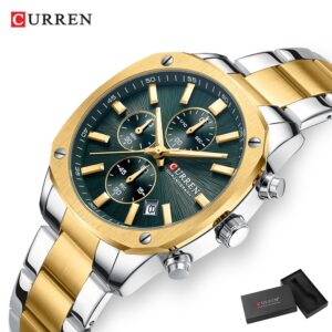 Relógio Masculino Curren Marca Autêntica Multifuncional Cronógrafo